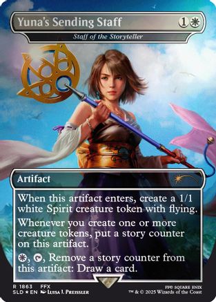 Yuna's Sending Staff - Staff of the Storyteller (Rainbow Foil) [SLD 1863]  Foil