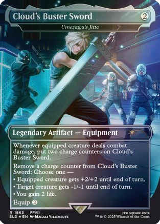 Cloud's Buster Sword - Umezawa's Jitte (Rainbow Foil) [SLD 1865]  Foil