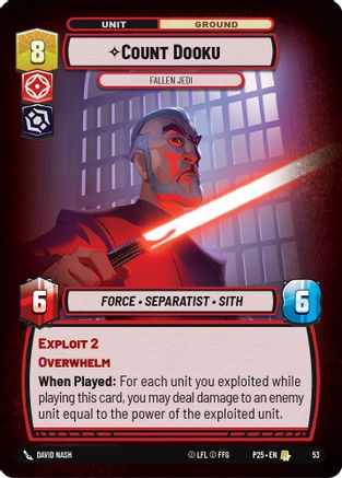 {SW-R}Count Dooku (53) - Fallen Jedi (53) [2025 Promo]