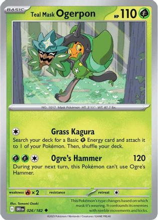 [PKM] Teal Mask Ogerpon (026/182) [Scarlet & Violet: Destined Rivals]