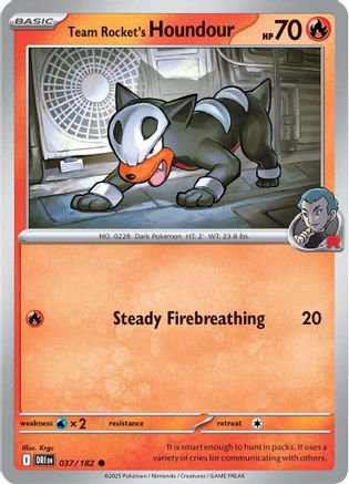 [PKM] Team Rocket's Houndour (037/182) [Scarlet & Violet: Destined Rivals]