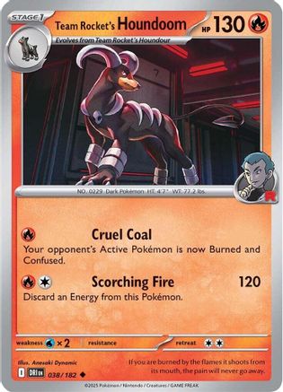 [PKM] Team Rocket's Houndoom (038/182) [Scarlet & Violet: Destined Rivals]