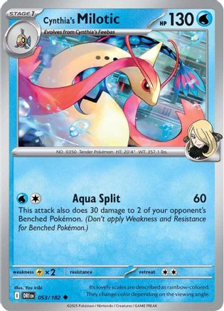 [PKM] Cynthia's Milotic (053/182) [Scarlet & Violet: Destined Rivals]