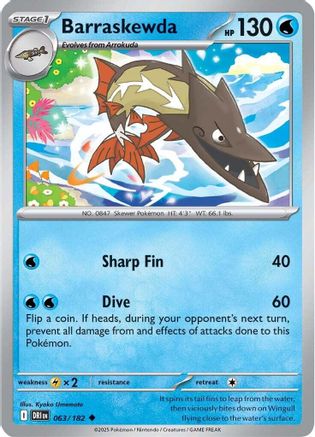 [PKM] Barraskewda (063/182) [Scarlet & Violet: Destined Rivals]