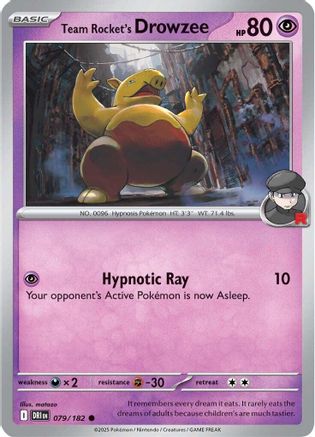[PKM] Team Rocket's Drowzee (079/182) [Scarlet & Violet: Destined Rivals]