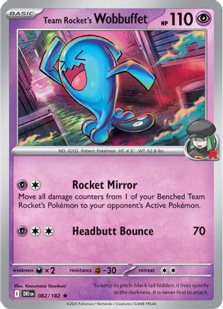 [PKM] Team Rocket's Wobbuffet (082/182) [Scarlet & Violet: Destined Rivals]