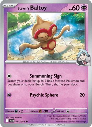 [PKM] Steven's Baltoy (083/182) [Scarlet & Violet: Destined Rivals]
