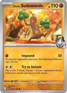 [PKM] Ethan's Sudowoodo (093/182) [Scarlet & Violet: Destined Rivals]