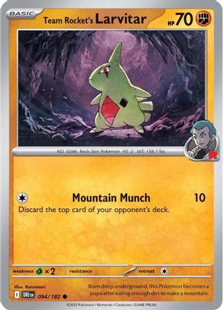 [PKM] Team Rocket's Larvitar (094/182) [Scarlet & Violet: Destined Rivals]