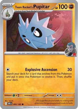 [PKM] Team Rocket's Pupitar (095/182) [Scarlet & Violet: Destined Rivals]