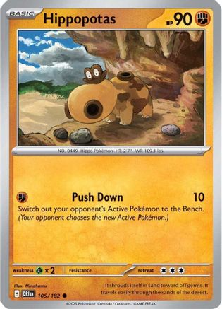 [PKM] Hippopotas (105/182) [Scarlet & Violet: Destined Rivals]