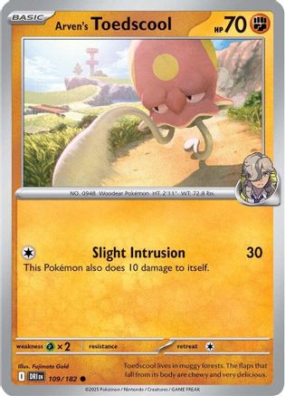 [PKM] Arver's Toedscool (109/182) [Scarlet & Violet: Destined Rivals]
