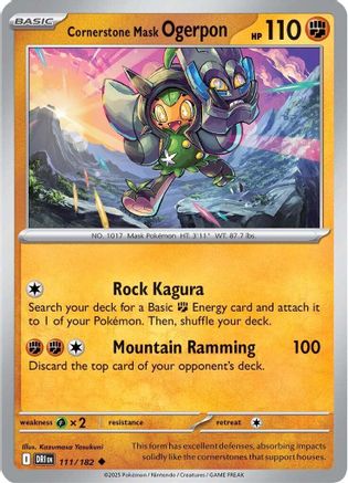 [PKM] Cornerstone Mask Ogerpon (111/182) [Scarlet & Violet: Destined Rivals]