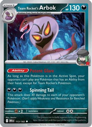 [PKM] Team Rocket's Arbok (113/182) [Scarlet & Violet: Destined Rivals]