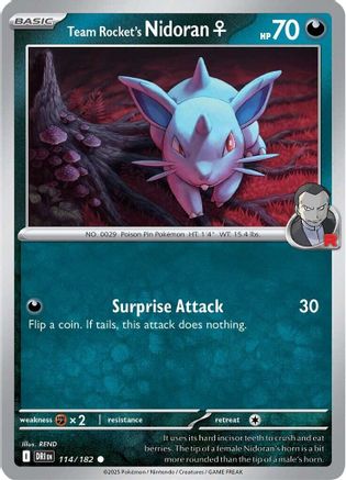 [PKM] Team Rocket's Nidoran (114/182) [Scarlet & Violet: Destined Rivals]