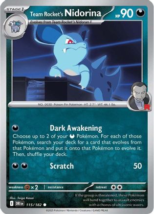 [PKM] Team Rocket's Nidorina (115/182) [Scarlet & Violet: Destined Rivals]