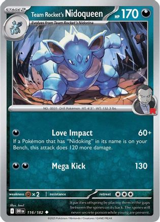 [PKM] Team Rocket's Nidoqueen (116/182) [Scarlet & Violet: Destined Rivals]