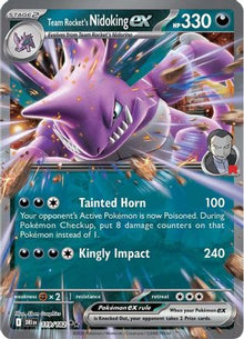 [PKM] Team Rocket's Nidoking ex (119/182) [Scarlet & Violet: Destined Rivals]