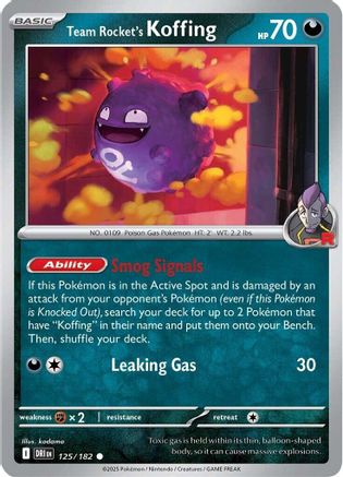 [PKM] Team Rocket's Koffing (125/182) [Scarlet & Violet: Destined Rivals]