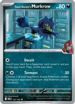 [PKM] Team Rocket's Murkrow (127/182) [Scarlet & Violet: Destined Rivals]