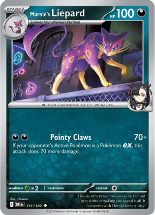 [PKM] Marnie's Liepard (131/182) [Scarlet & Violet: Destined Rivals]