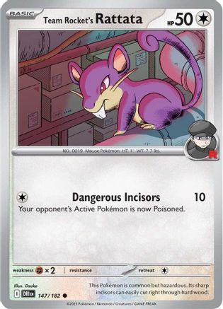 [PKM] Team Rocket's Rattata (147/182) [Scarlet & Violet: Destined Rivals]