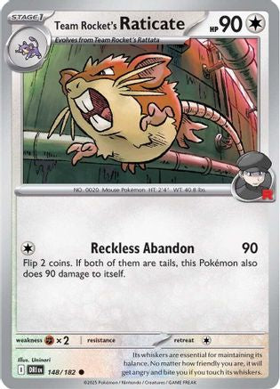 [PKM] Team Rocket's Raticate (148/182) [Scarlet & Violet: Destined Rivals]