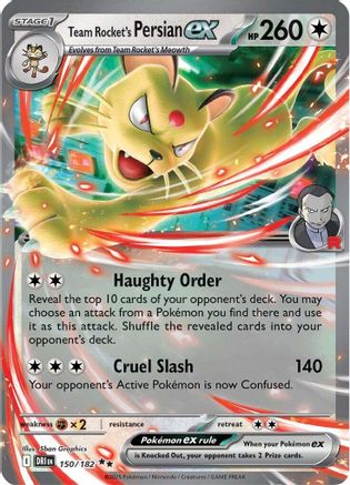 [PKM] Team Rocket's Persian ex (150/182) [Scarlet & Violet: Destined Rivals]