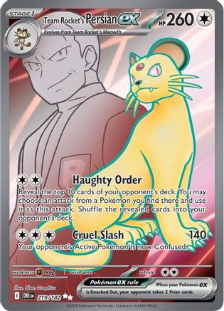 [PKM] Team Rocket's Persian ex (219/182) [Scarlet & Violet: Destined Rivals]