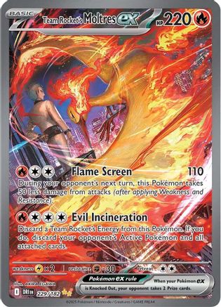 [PKM] Team Rocket's Moltres ex (229/182) [Scarlet & Violet: Destined Rivals]