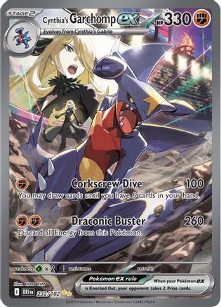 [PKM] Cynthia's Garchomp ex (232/182) [Scarlet & Violet: Destined Rivals]