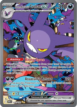 [PKM] Team Rocket's Crobat ex (234/182) [Scarlet & Violet: Destined Rivals]