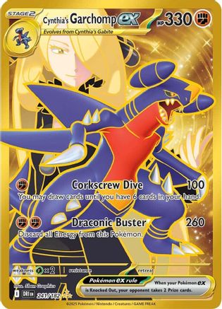 [PKM] Cynthia's Garchomp ex (241/182) [Scarlet & Violet: Destined Rivals]