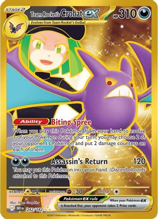 [PKM] Team Rocket's Crobat ex (242/182) [Scarlet & Violet: Destined Rivals]