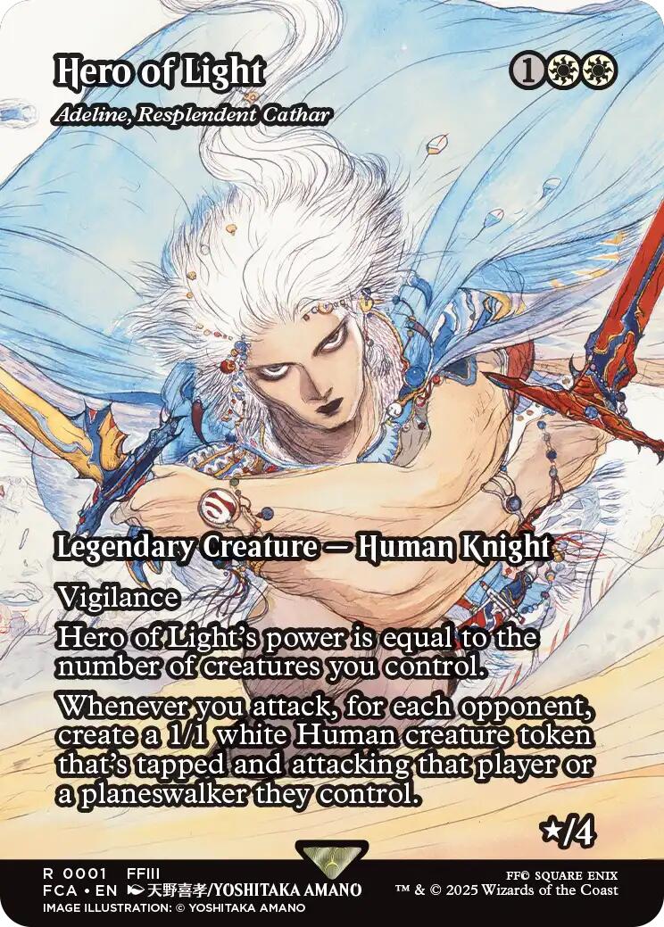 {R} Hero of Light - Adeline, Resplendent Cathar (Showcase) [FINAL FANTASY : Through the Ages][FCA 001]