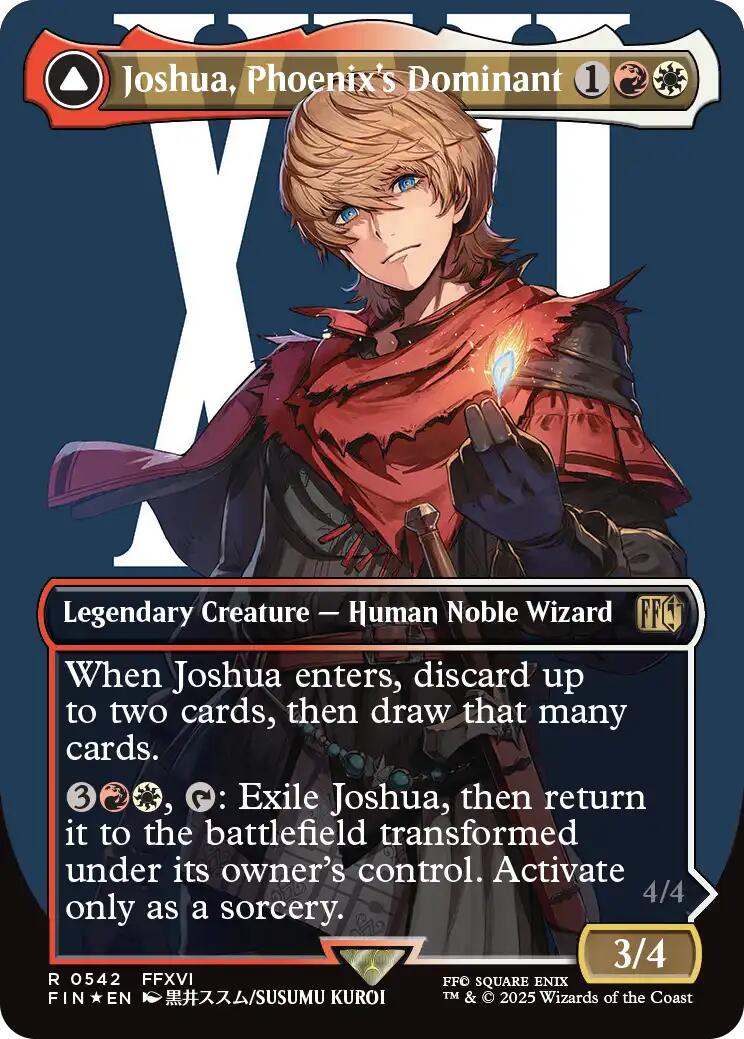 {@@FIN R} Joshua, Phoenix's Dominant (Surge Foil) [FINAL FANTASY][FIN 542]