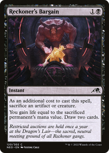 {C} Reckoner's Bargain [Kamigawa: Neon Dynasty][NEO 120]