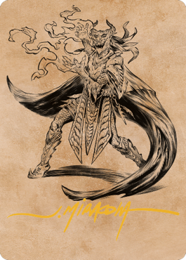{A} Livaan, Cultist of Tiamat Art Card (Gold-Stamped Signature) [Commander Legends: Battle for Baldur's Gate Art Series][GS ACLB 055]