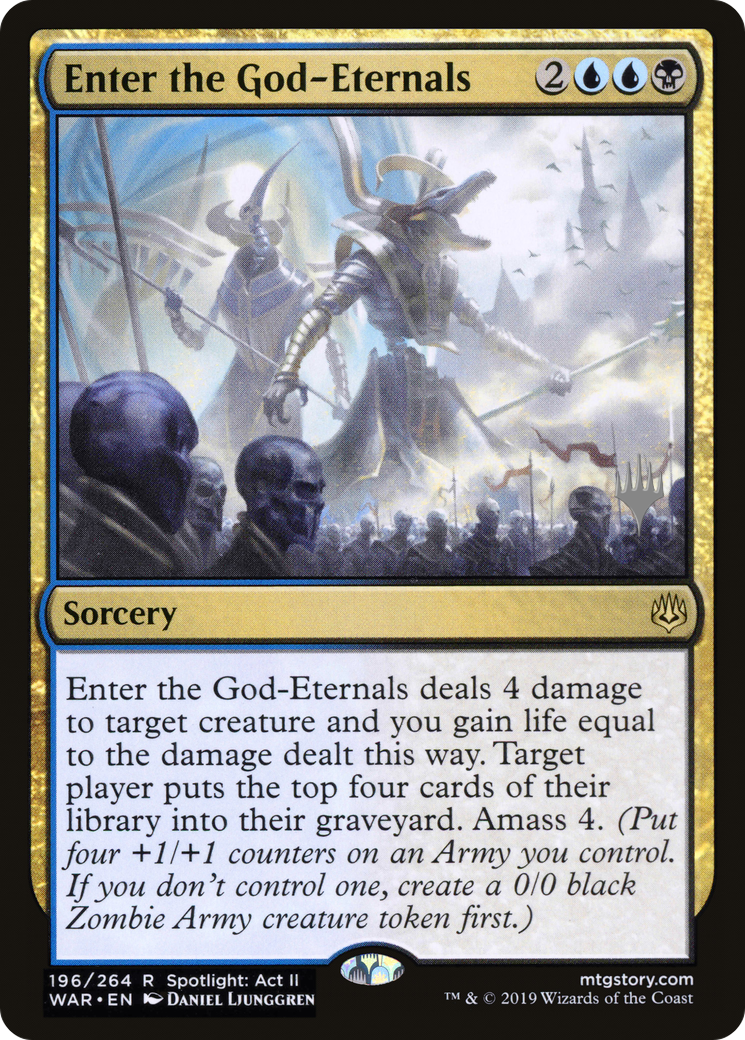 {R} Enter the God-Eternals (Promo Pack) [War of the Spark Promos][PP WAR 196]