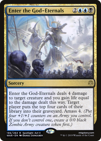 {R} Enter the God-Eternals (Promo Pack) [War of the Spark Promos][PP WAR 196]