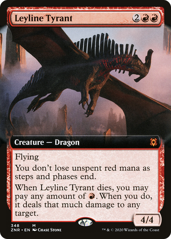 {R} Leyline Tyrant (Extended Art) [Zendikar Rising][ZNR 348]