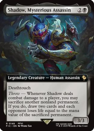{R} Shadow, Mysterious Assassin (Extended Art) [FINAL FANTASY Commander][FIC 148]