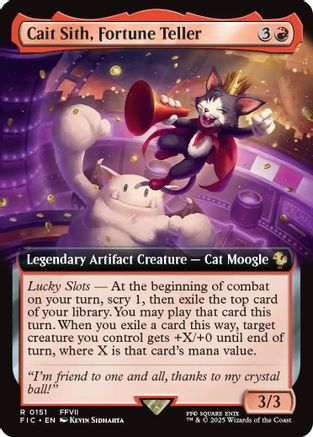 {@@FIC R} Cait Sith, Fortune Teller (Extended Art) [FINAL FANTASY Commander][FIC 151]