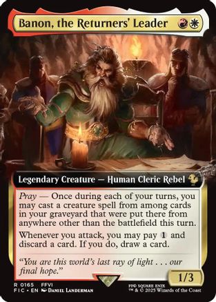{R} Banon, the Returners' Leader (Extended Art) [FINAL FANTASY Commander][FIC 165]