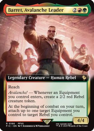 {R} Barret, Avalanche Leader (Extended Art) [FINAL FANTASY Commander][FIC 166]