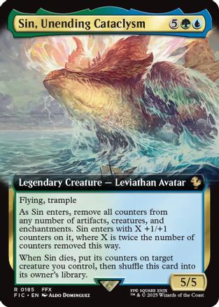 {R} Sin, Unending Cataclysm (Extended Art) [FINAL FANTASY Commander][FIC 185]