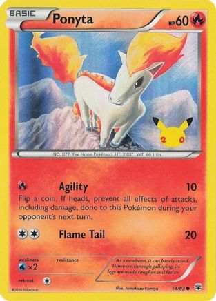 [PKM] Ponyta (014/083) (UK Exclusive Promo) [Miscellaneous Cards]