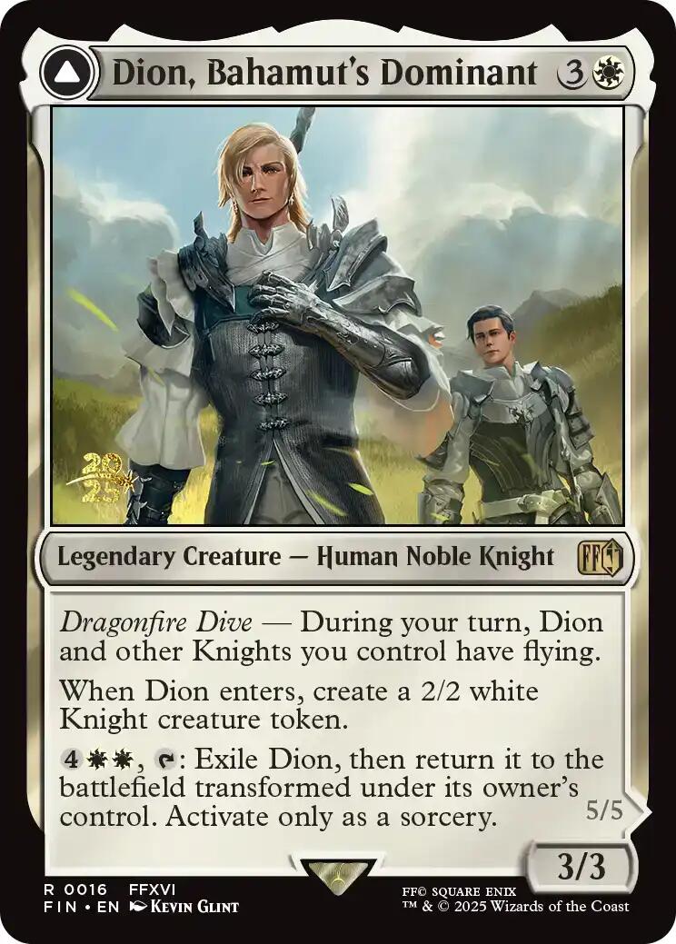 {@R} Dion, Bahamut's Dominant // Bahamut, Warden of Light [FINAL FANTASY Prerelease Promo][PR FIN 016]