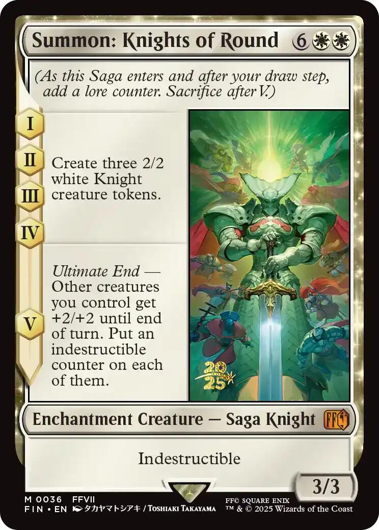 {@R} Summon: Knights of Round [FINAL FANTASY Prerelease Promo][PR FIN 036]