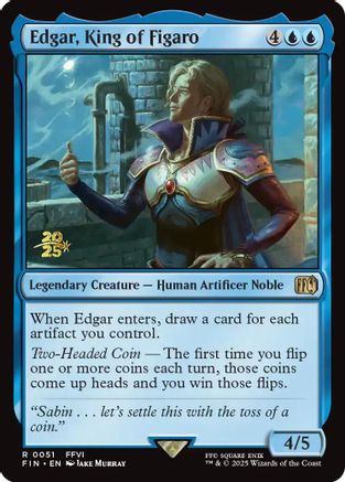 {@R} Edgar, King of Figaro [FINAL FANTASY Prerelease Promo][PR FIN 051]